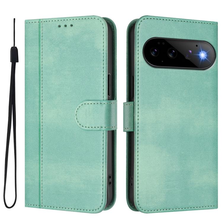 For Google Pixel 11 Pro / 11 Line Splicing Buckle Retro Leather Phone Case