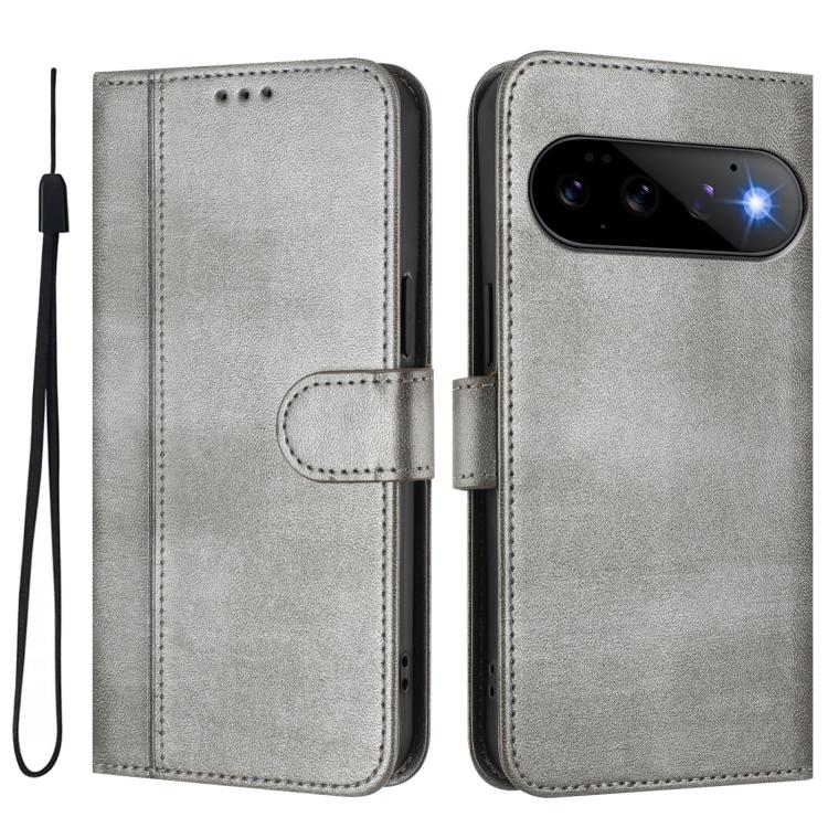 For Google Pixel 11 Pro / 11 Line Splicing Buckle Retro Leather Phone Case