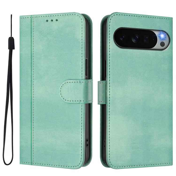 For Google Pixel 11 Pro XL Line Splicing Buckle Retro Leather Phone Case