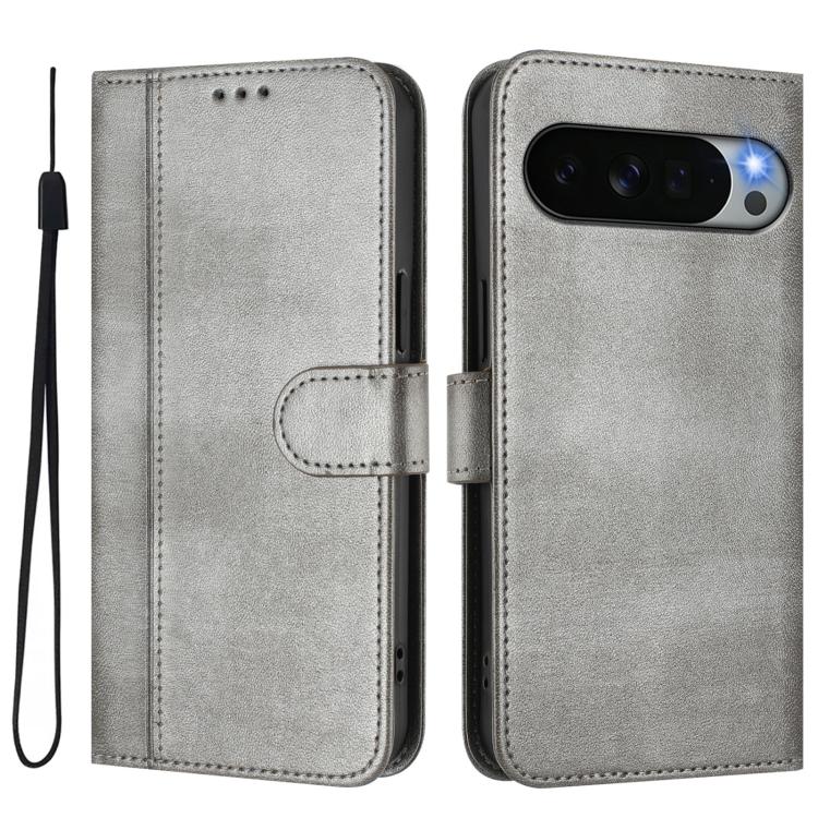For Google Pixel 11 Pro XL Line Splicing Buckle Retro Leather Phone Case