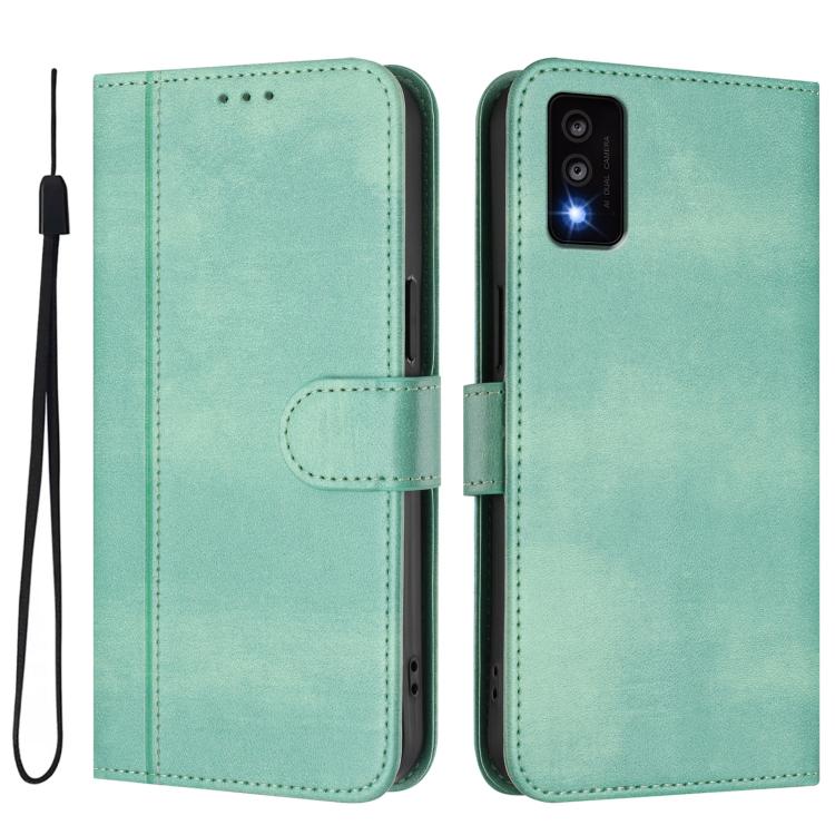 For TCL 30T Line Splicing Buckle Retro Leather Phone Case