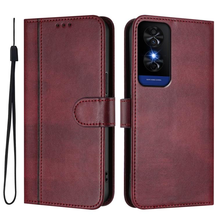 For TCL 50 5G / 50 XE / 50 XE NxtPaper Line Splicing Buckle Retro Leather Phone Case