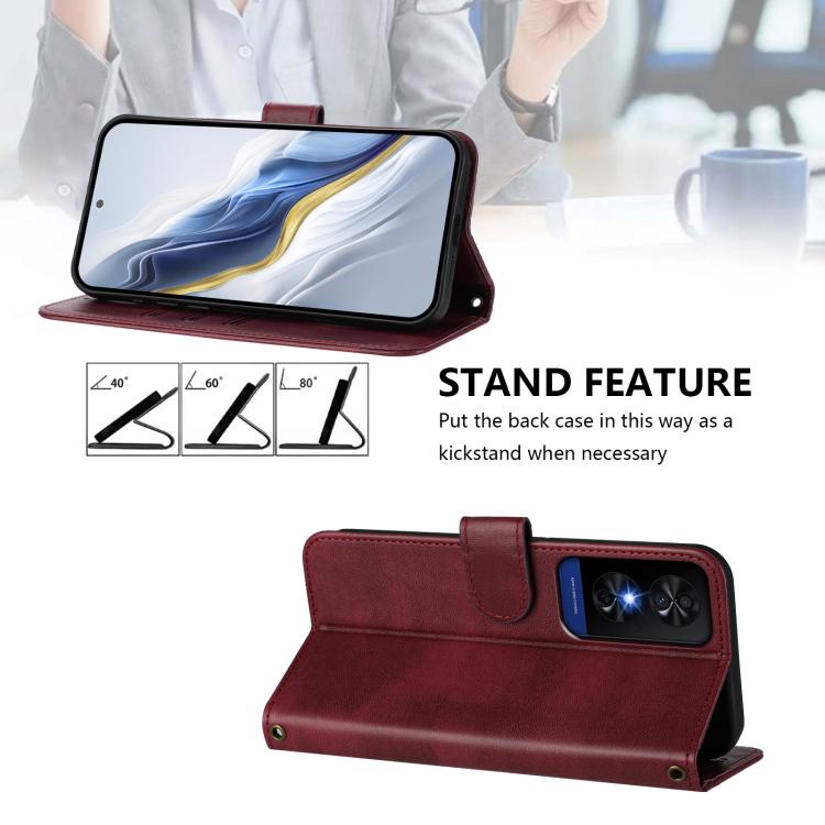 For TCL 50 5G / 50 XE / 50 XE NxtPaper Line Splicing Buckle Retro Leather Phone Case