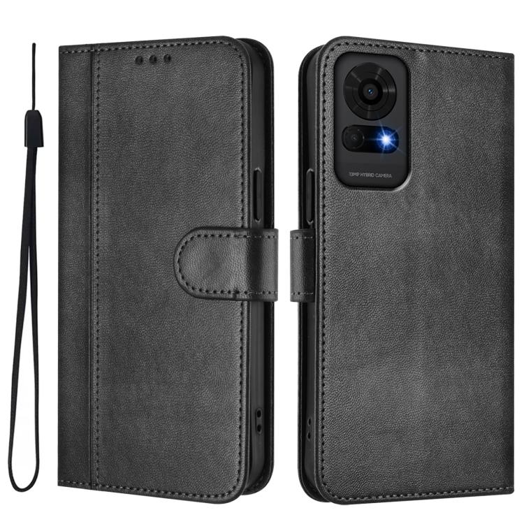 For TCL 50 LE / TCL K23 / K24 Line Splicing Buckle Retro Leather Phone Case