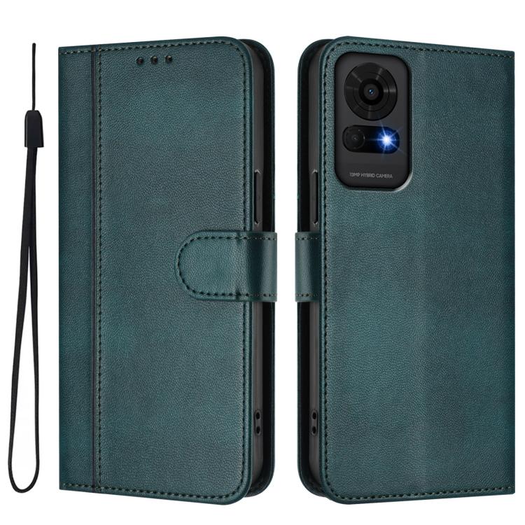 For TCL 50 LE / TCL K23 / K24 Line Splicing Buckle Retro Leather Phone Case