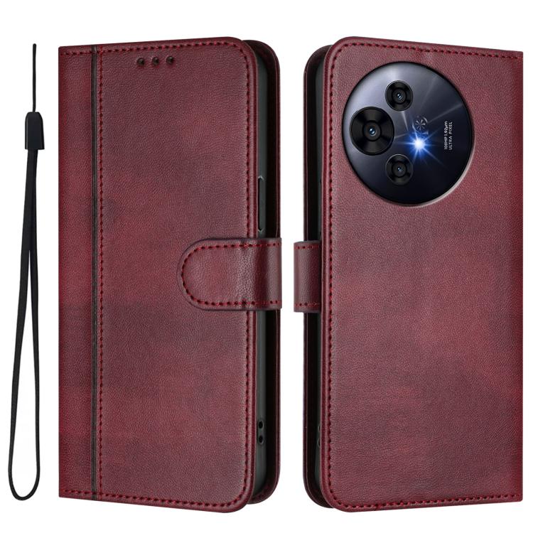For TCL 50 Nxtpaper /  50 Pro NxtPaper Line Splicing Buckle Retro Leather Phone Case