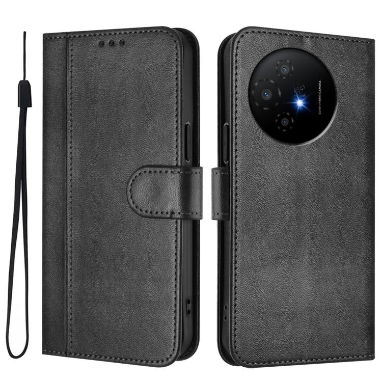For TCL 50 XL 5G / 50 XL NxtPaper Line Splicing Buckle Retro Leather Phone Case