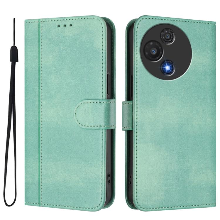 For TCL 60R 5G Line Splicing Buckle Retro Leather Phone Case