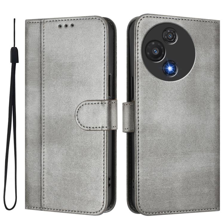 For TCL 60R 5G Line Splicing Buckle Retro Leather Phone Case