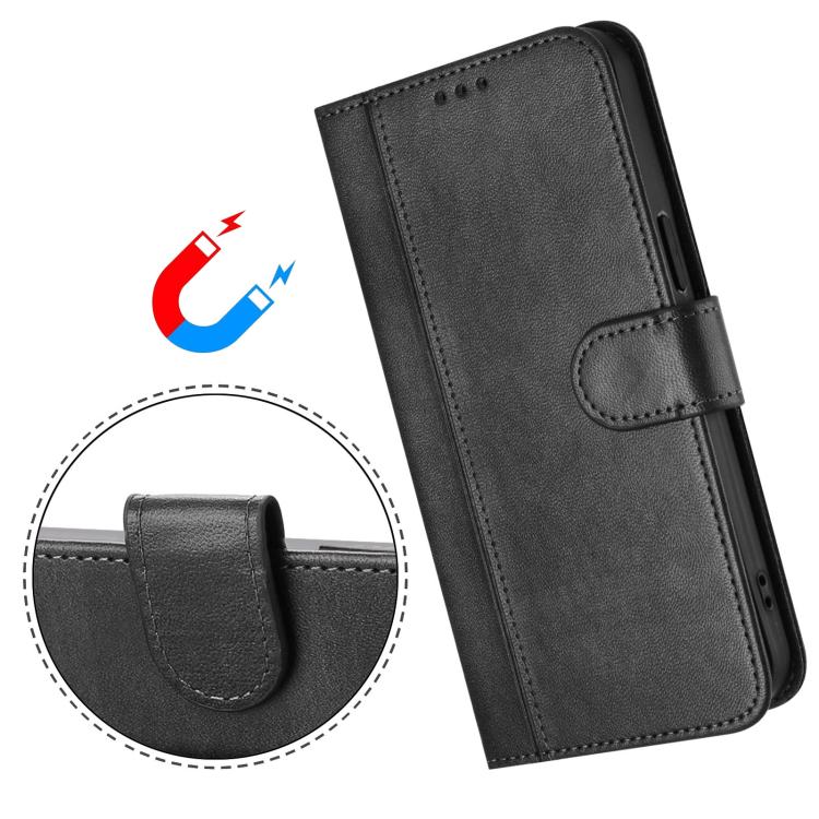 For TCL 201 Line Splicing Buckle Retro Leather Phone Case