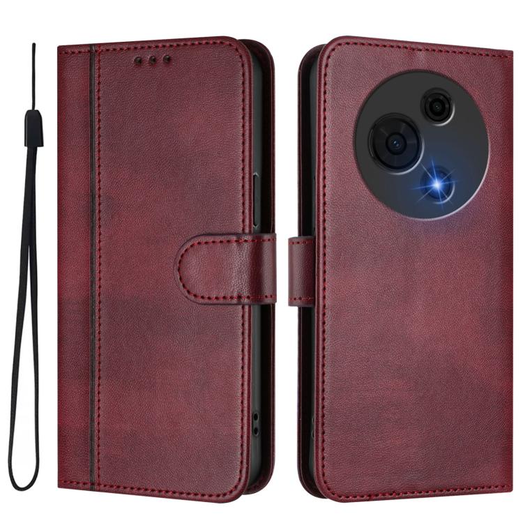 For TCL 60 NxtPaper Line Splicing Buckle Retro Leather Phone Case