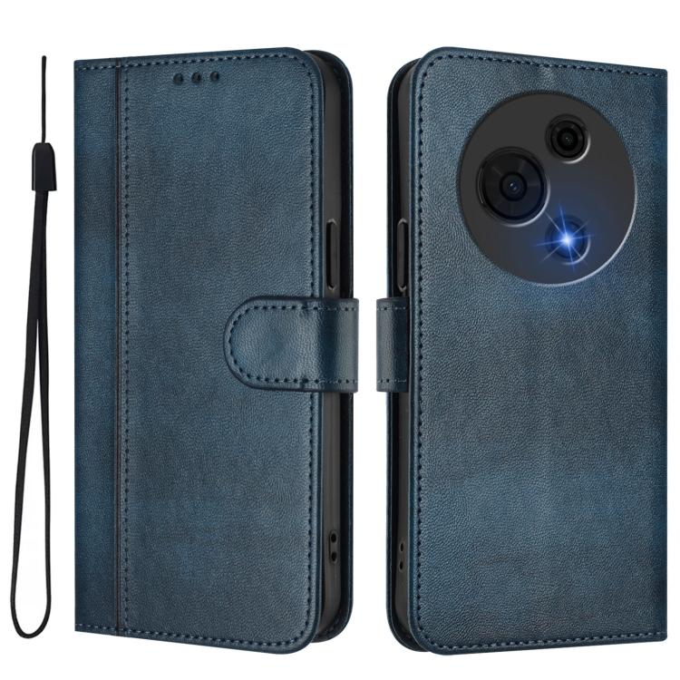 For TCL 60 NxtPaper Line Splicing Buckle Retro Leather Phone Case