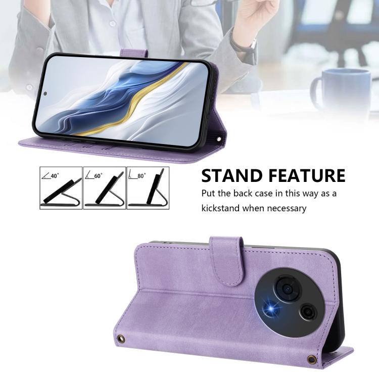 For TCL 60 NxtPaper Line Splicing Buckle Retro Leather Phone Case