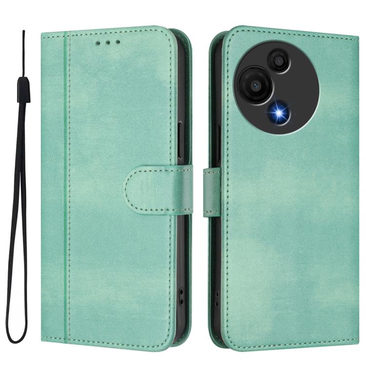 For TCL 605 / 60 SE Line Splicing Buckle Retro Leather Phone Case