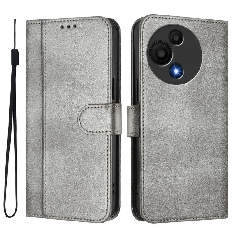 For TCL 605 / 60 SE Line Splicing Buckle Retro Leather Phone Case