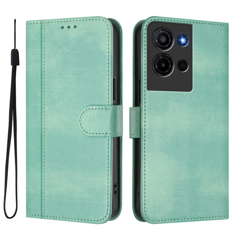 For TCL K32 5G / K33 5G Line Splicing Buckle Retro Leather Phone Case