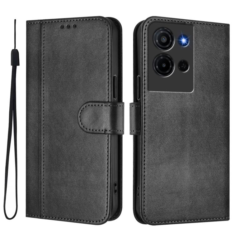 For TCL K32 5G / K33 5G Line Splicing Buckle Retro Leather Phone Case