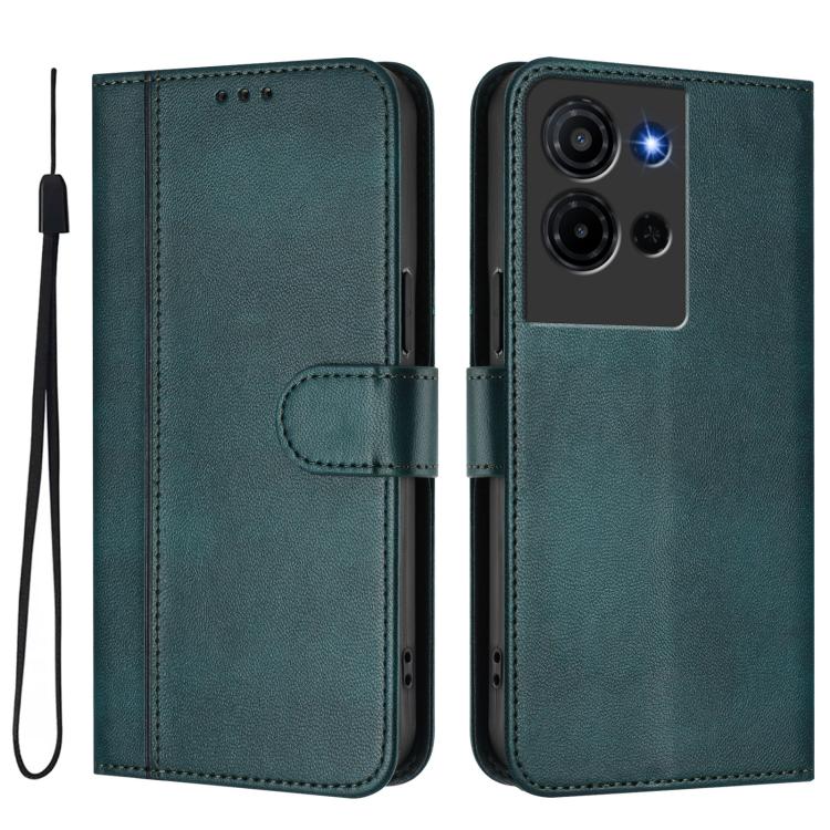 For TCL K32 5G / K33 5G Line Splicing Buckle Retro Leather Phone Case