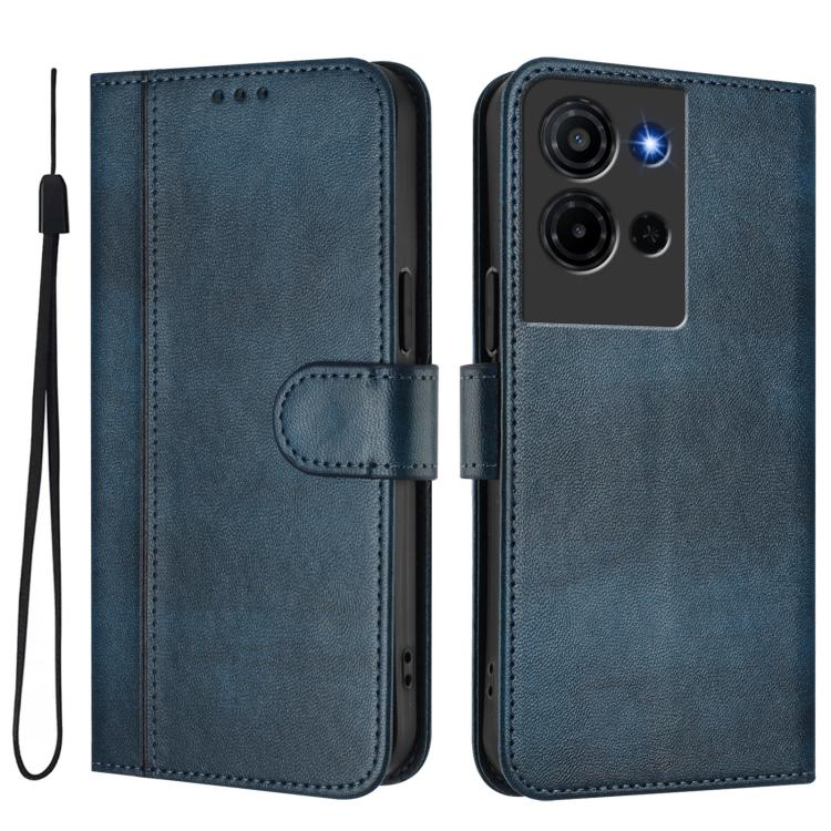 For TCL K32 5G / K33 5G Line Splicing Buckle Retro Leather Phone Case