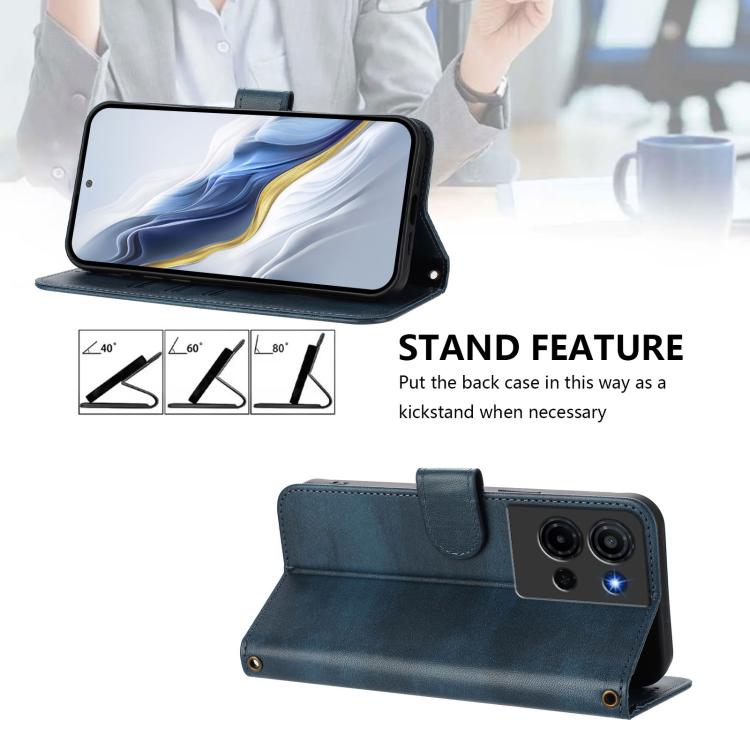 For TCL K32 5G / K33 5G Line Splicing Buckle Retro Leather Phone Case