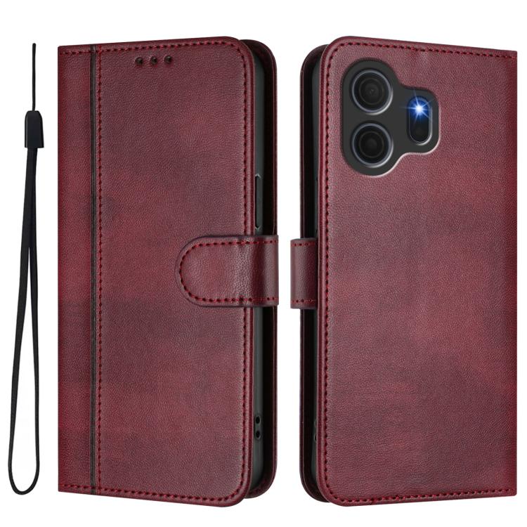 For TCL Nxtpaper 70 Pro 5G Line Splicing Buckle Retro Leather Phone Case