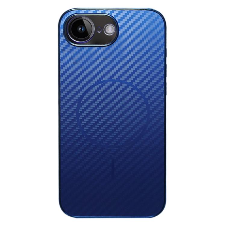For iPhone 16e / 17e Plating Carbon Fiber MagSafe Full Coverage Phone Case
