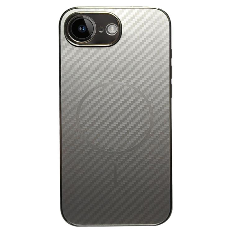 For iPhone 16e / 17e Plating Carbon Fiber MagSafe Full Coverage Phone Case