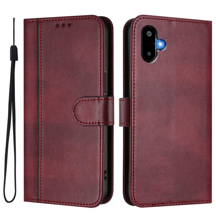 For Samsung Galaxy M06 5G / F06 5G Line Splicing Buckle Retro Leather Phone Case