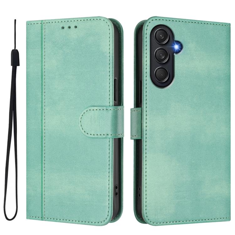 For Samsung Galaxy M54 5G / F54 5G Line Splicing Buckle Retro Leather Phone Case