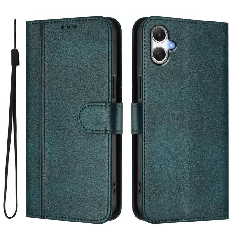 For Galaxy A06 4G / 5G Line Splicing Buckle Retro Leather Phone Case