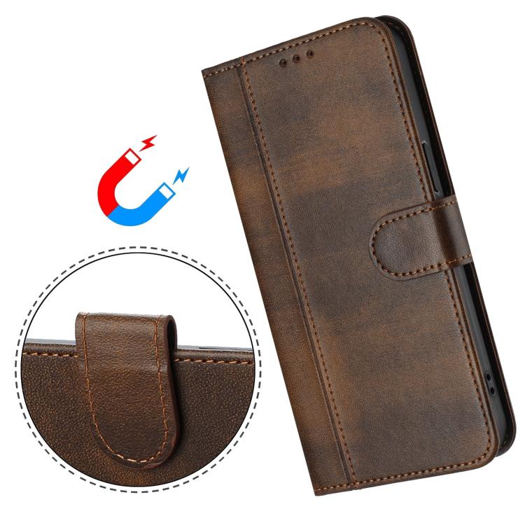 For Galaxy A36 5G Line Splicing Buckle Retro Leather Phone Case