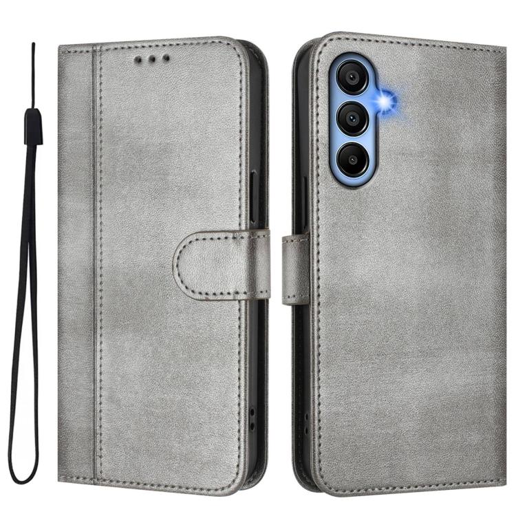 For Galaxy A15 4G / 5G Line Splicing Buckle Retro Leather Phone Case