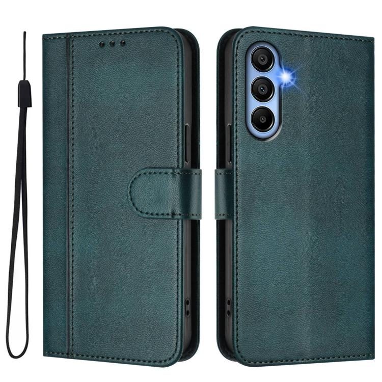 For Galaxy A15 4G / 5G Line Splicing Buckle Retro Leather Phone Case
