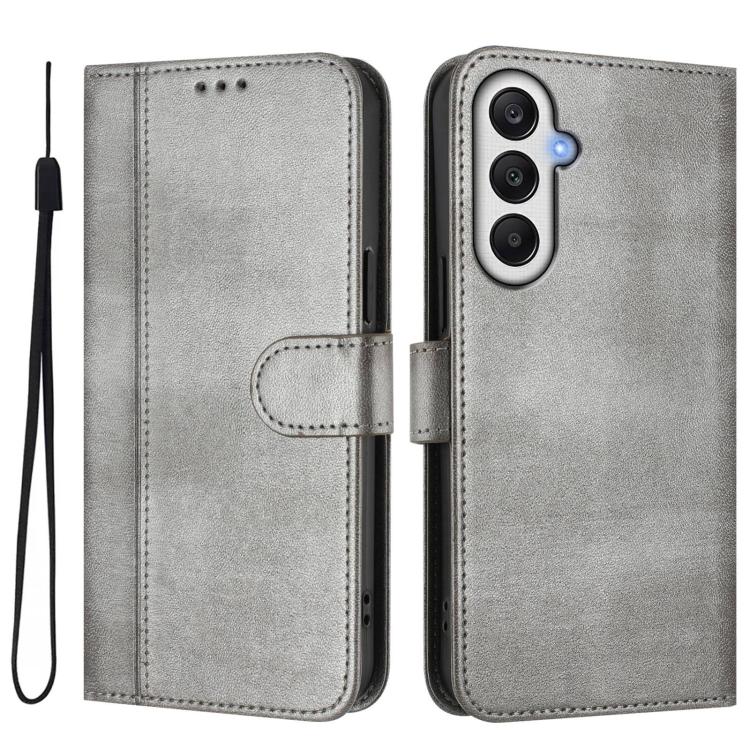For Galaxy A35 5G Line Splicing Buckle Retro Leather Phone Case