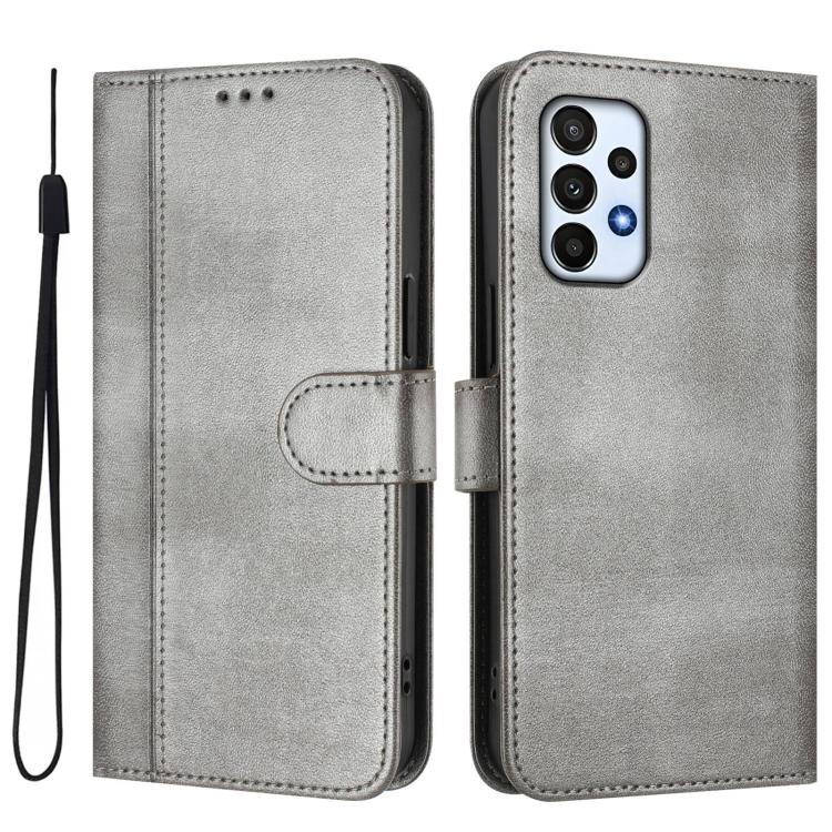For Galaxy A23 4G / 5G Line Splicing Buckle Retro Leather Phone Case