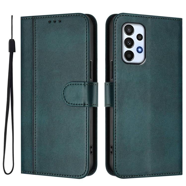 For Galaxy A23 4G / 5G Line Splicing Buckle Retro Leather Phone Case