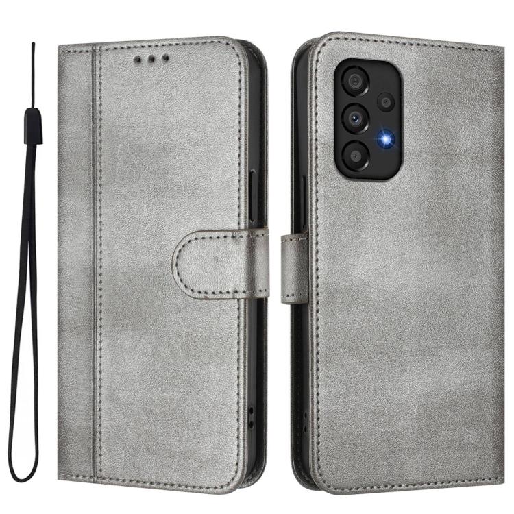 For Galaxy A53 5G Line Splicing Buckle Retro Leather Phone Case