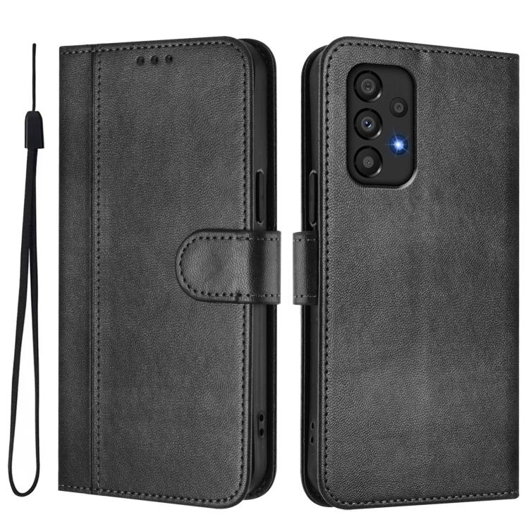 For Galaxy A33 5G Line Splicing Buckle Retro Leather Phone Case