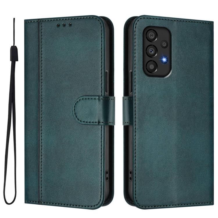 For Galaxy A33 5G Line Splicing Buckle Retro Leather Phone Case