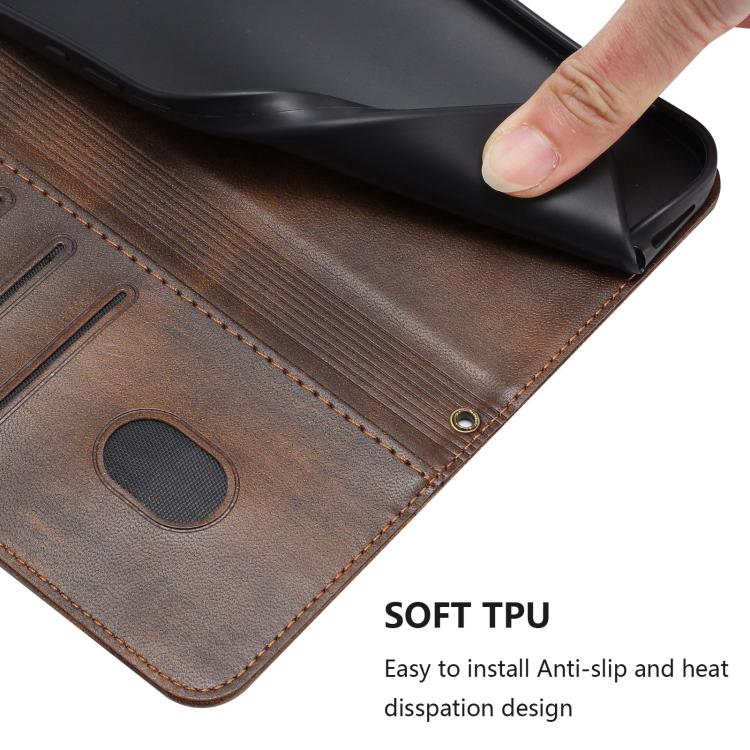 For Galaxy A03s 166mm Line Splicing Buckle Retro Leather Phone Case