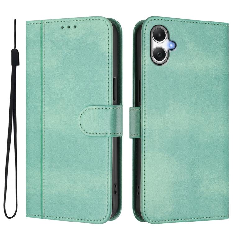 For Galaxy A07 4G Line Splicing Buckle Retro Leather Phone Case