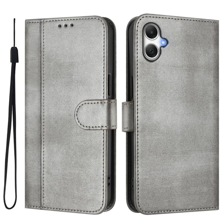 For Galaxy A07 4G Line Splicing Buckle Retro Leather Phone Case