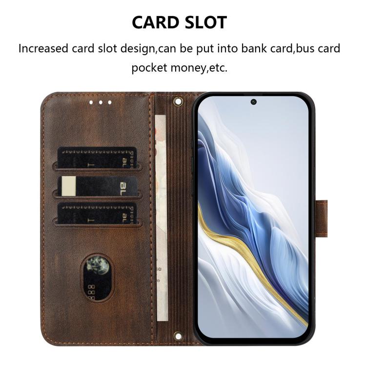 For Galaxy A07 4G Line Splicing Buckle Retro Leather Phone Case