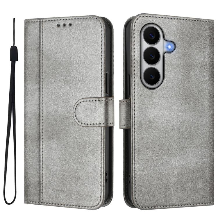 For Galaxy A27 5G Line Splicing Buckle Retro Leather Phone Case