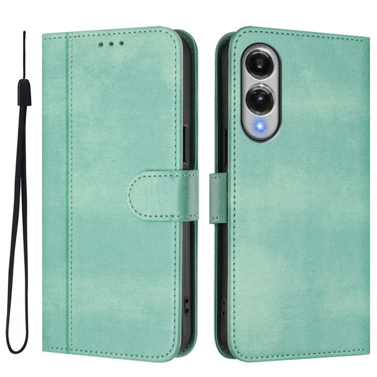 For Samsung Galaxy S25 Edge 5G Line Splicing Buckle Retro Leather Phone Case