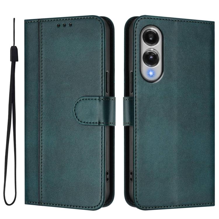 For Samsung Galaxy S25 Edge 5G Line Splicing Buckle Retro Leather Phone Case