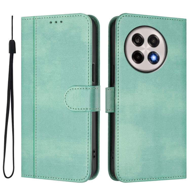 For OnePlus 13R / OnePlus Ace 5 Pro Line Splicing Buckle Retro Leather Phone Case