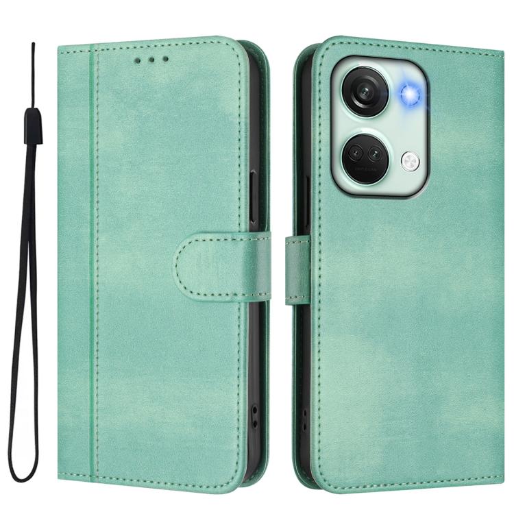 For Oneplus Nord 3 / OnePlus Ace 2V Line Splicing Buckle Retro Leather Phone Case