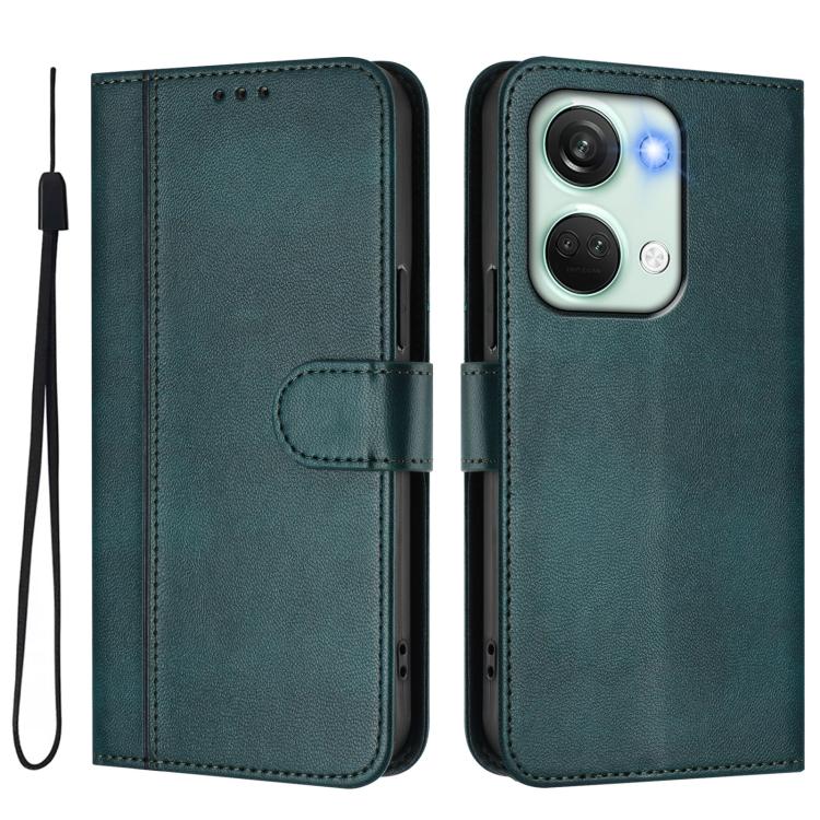 For Oneplus Nord 3 / OnePlus Ace 2V Line Splicing Buckle Retro Leather Phone Case