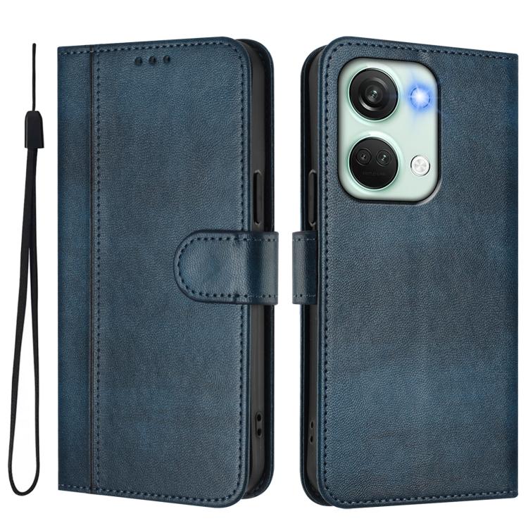 For Oneplus Nord 3 / OnePlus Ace 2V Line Splicing Buckle Retro Leather Phone Case